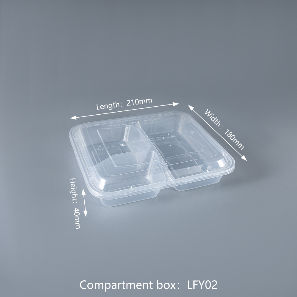 900 ml 3-Compartment PP Meal Prep Container PF-3C900