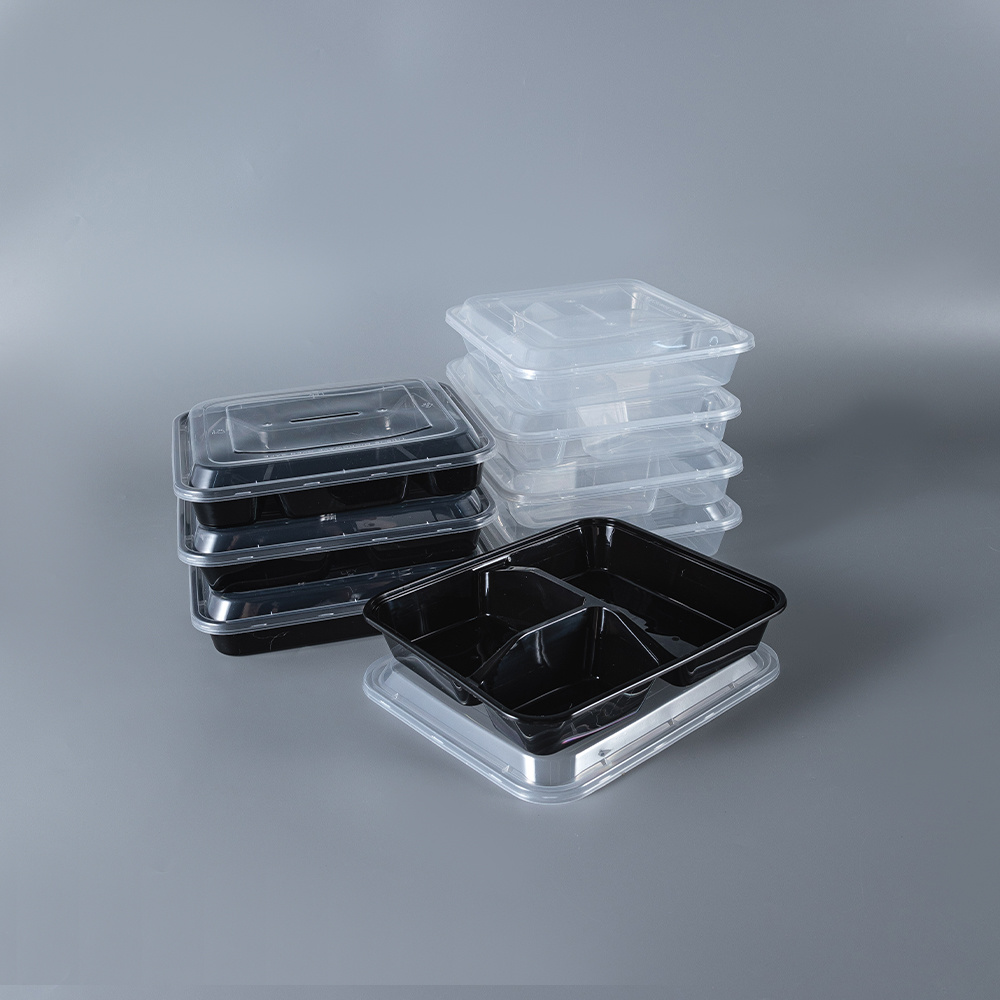 900 ml 3-Compartment PP Meal Prep Container PF-3C900