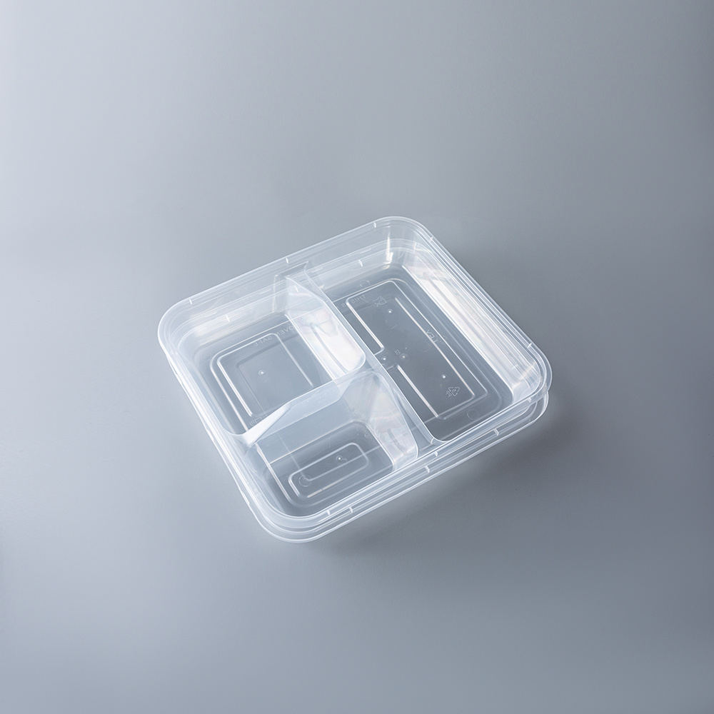 900 ml 3-Compartment PP Meal Prep Container PF-3C900