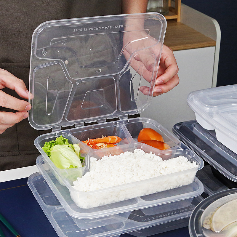 1000 ml 4-Compartment PP Meal Prep Container PF-4C1000