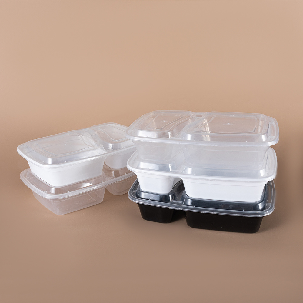 900 ml 2-Compartment PP Meal Prep Container PF-6828