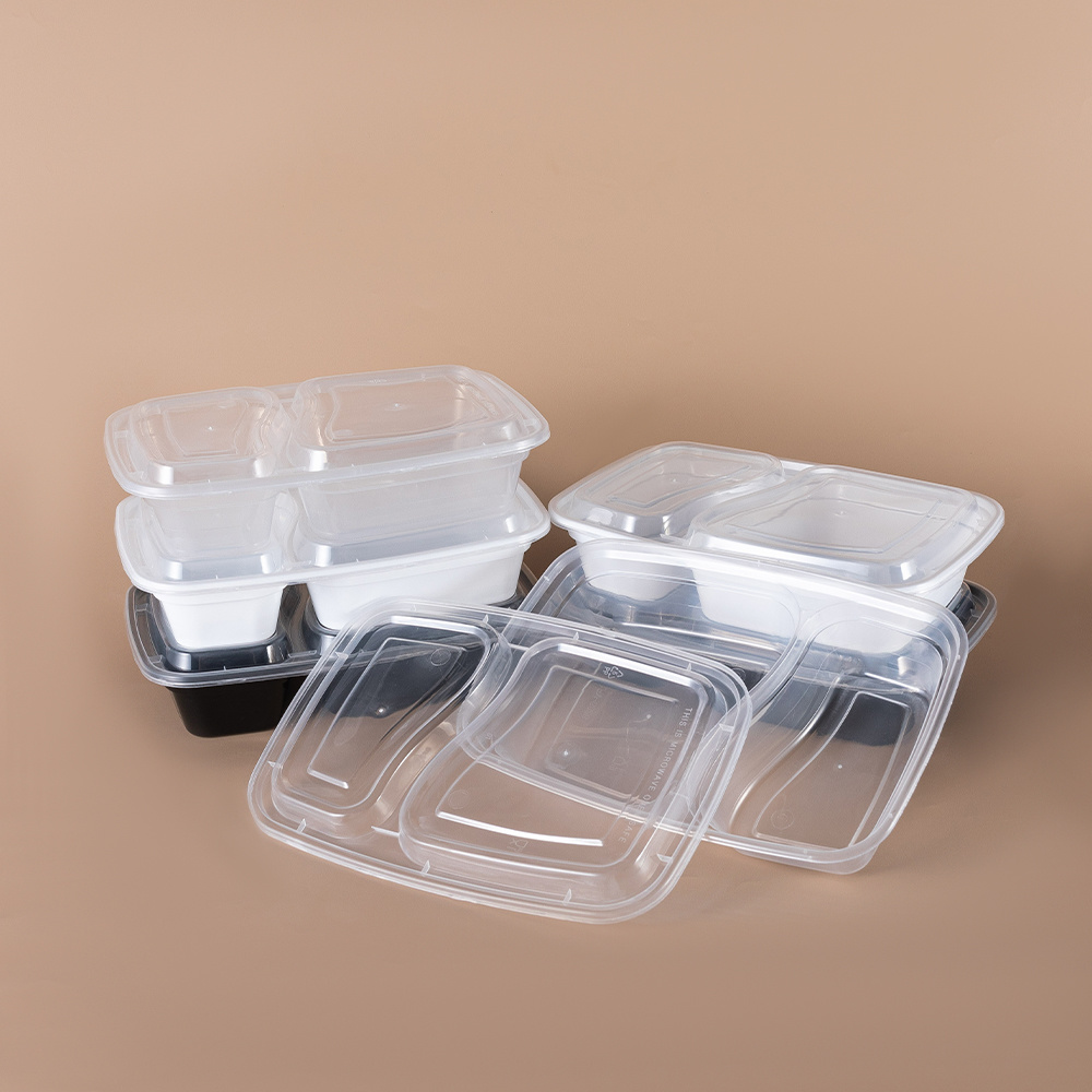 900 ml 2-Compartment PP Meal Prep Container PF-6828