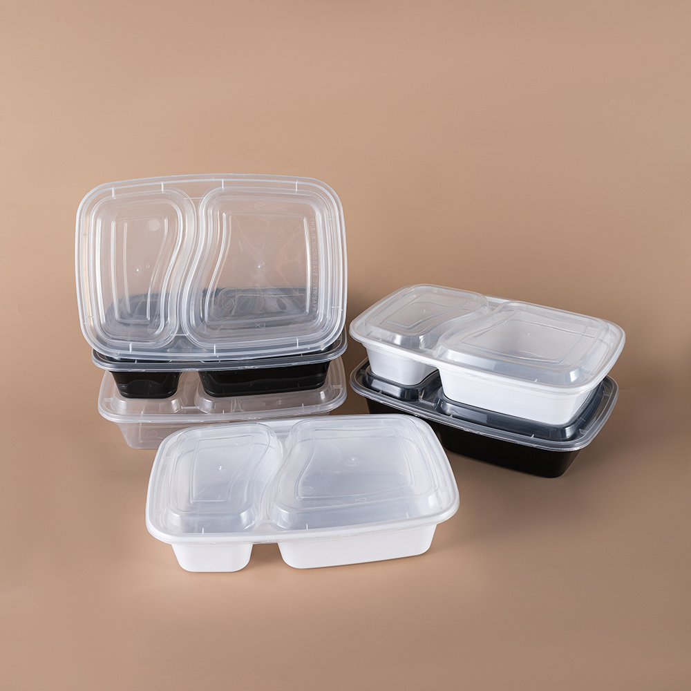 900 ml 2-Compartment PP Meal Prep Container PF-6828