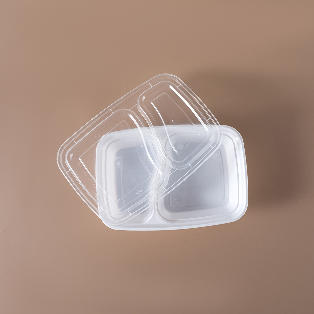 900 ml 2-Compartment PP Meal Prep Container PF-6828