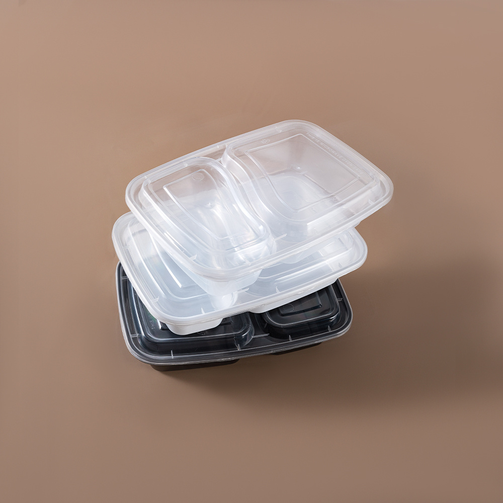 900 ml 2-Compartment PP Meal Prep Container PF-6828