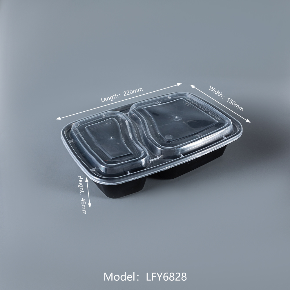 900 ml 2-Compartment PP Meal Prep Container PF-6828
