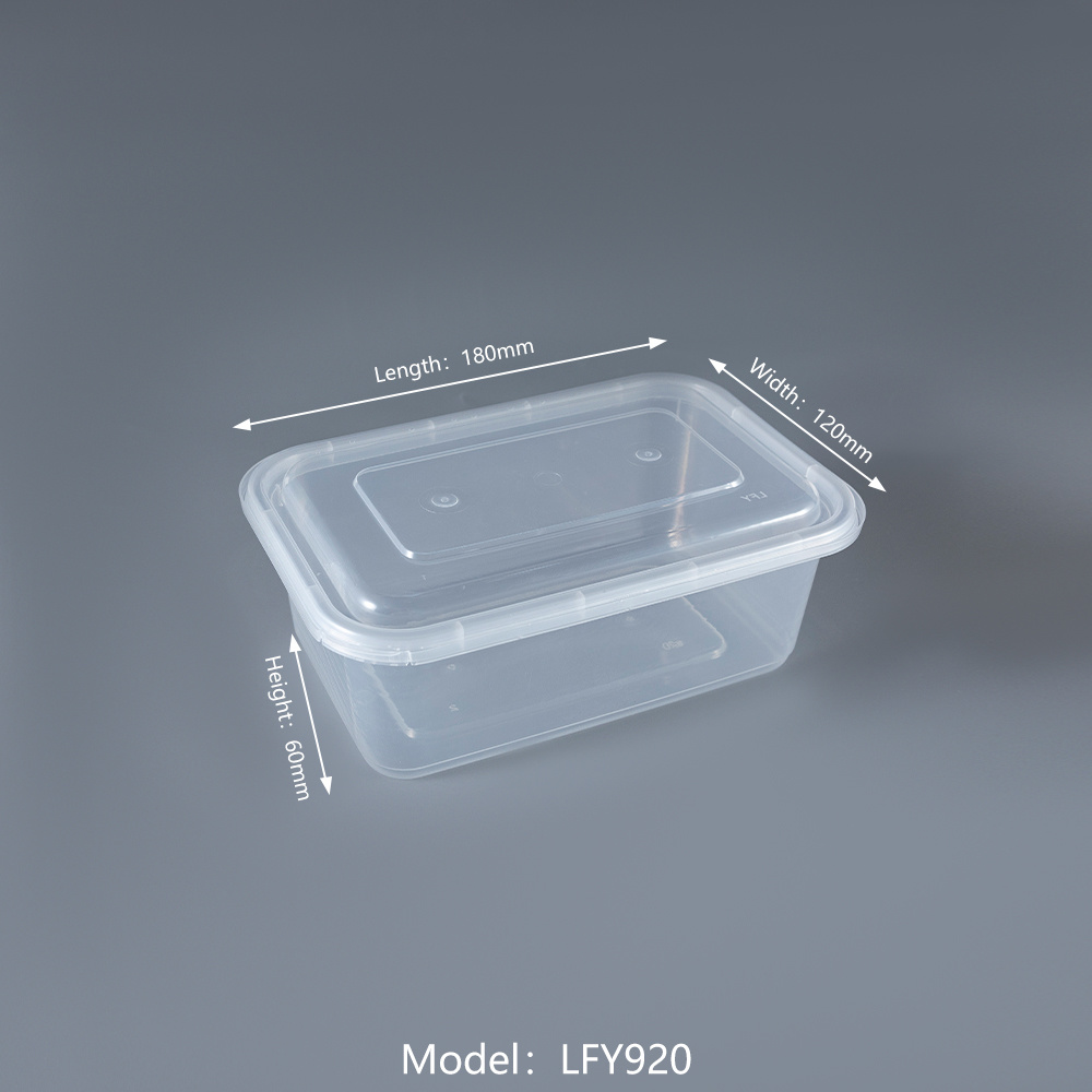 850 ml Safety-Lock Rectangular PP Food Container PF-920