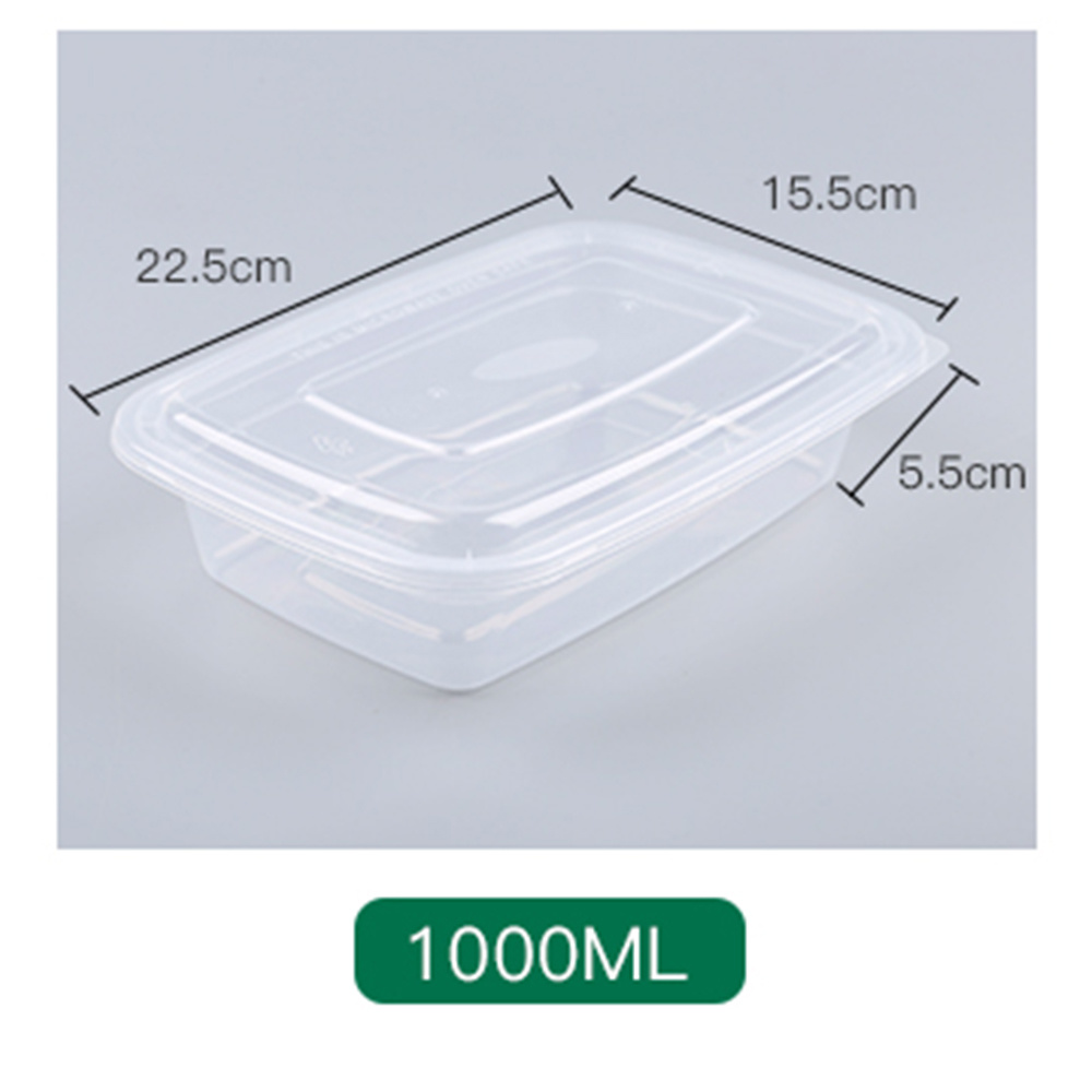1000 ml American-Style Rectangular PP Container PF-ASQ1000