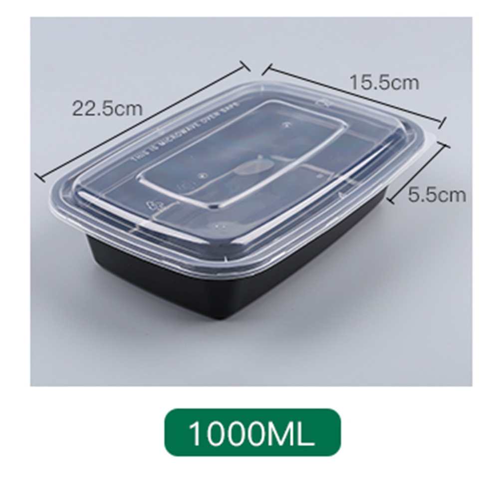 1000 ml American-Style Rectangular PP Container PF-ASQ1000