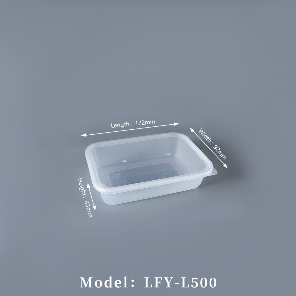 500 ml Thickened Rectangular PP Food Container PF-L500