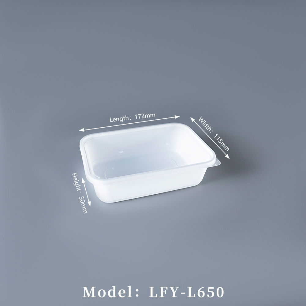 650 ml Thickened Rectangular PP Food Container PF-L650