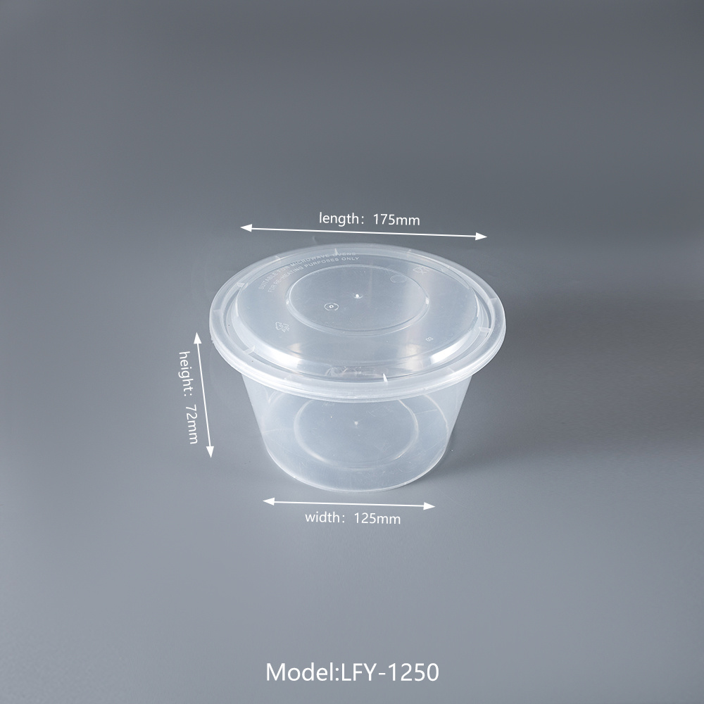 1250 ml Round PP Bowl with American-Style Lid PF-RW1250