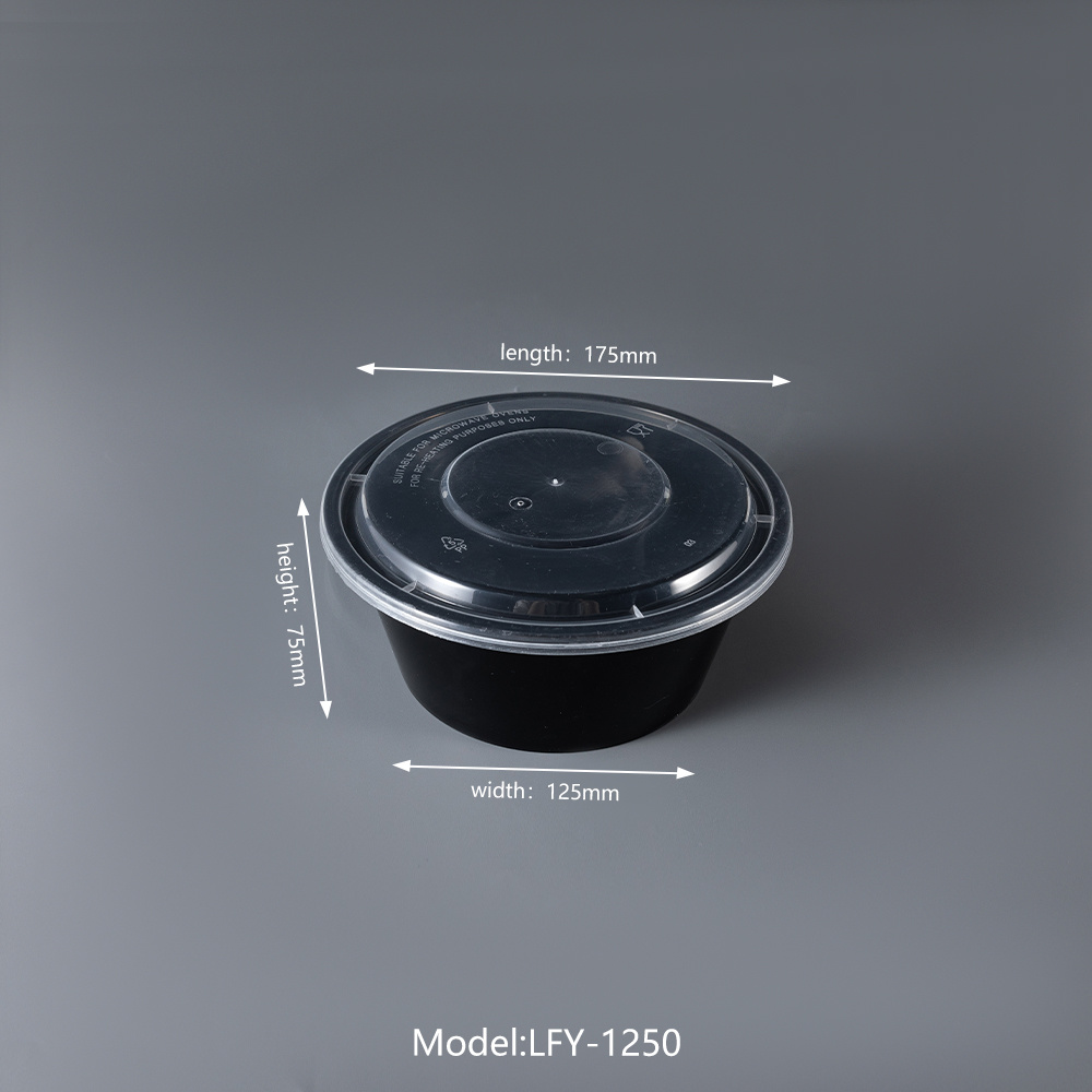 1250 ml Round PP Bowl with American-Style Lid PF-RW1250