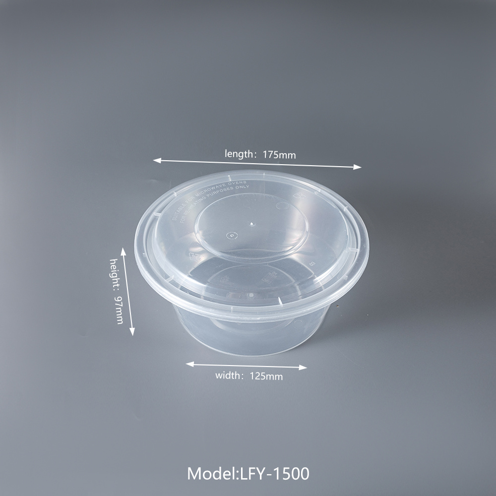 1500 ml Round PP Bowl with American-Style Lid PF-RW1500