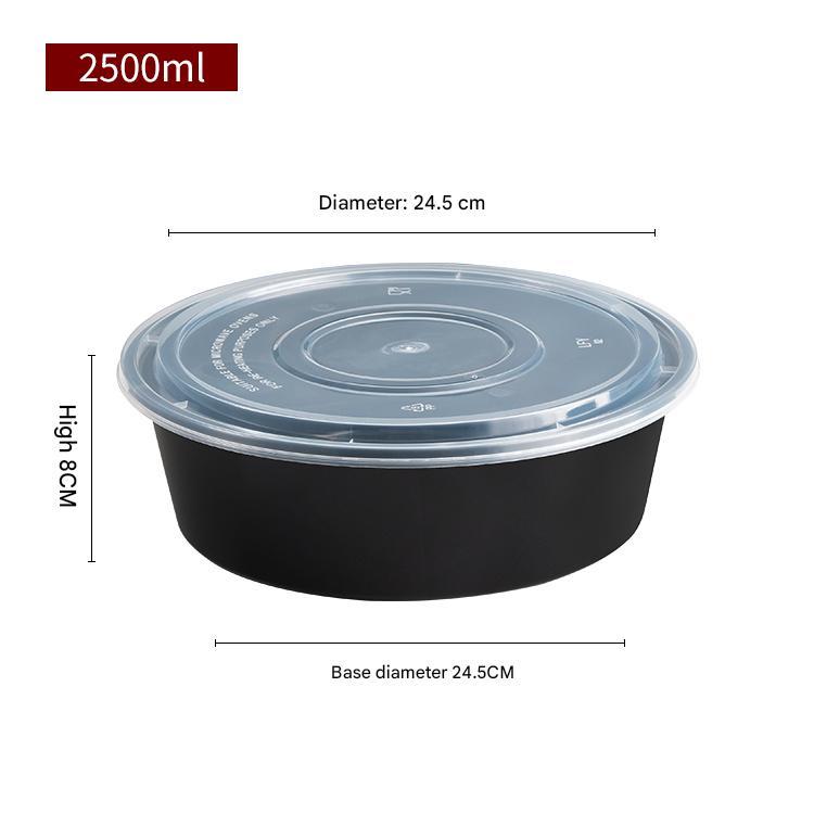 2500 ml Round PP Basin with American-Style Lid PF-RW2500