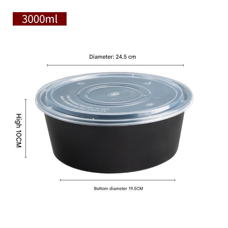 3000 ml Round PP Basin with American-Style Lid PF-RW3000