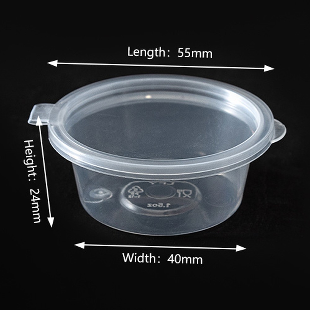 1.5 oz PP Sauce Cup with Lid PF-SC15 (44 ml)