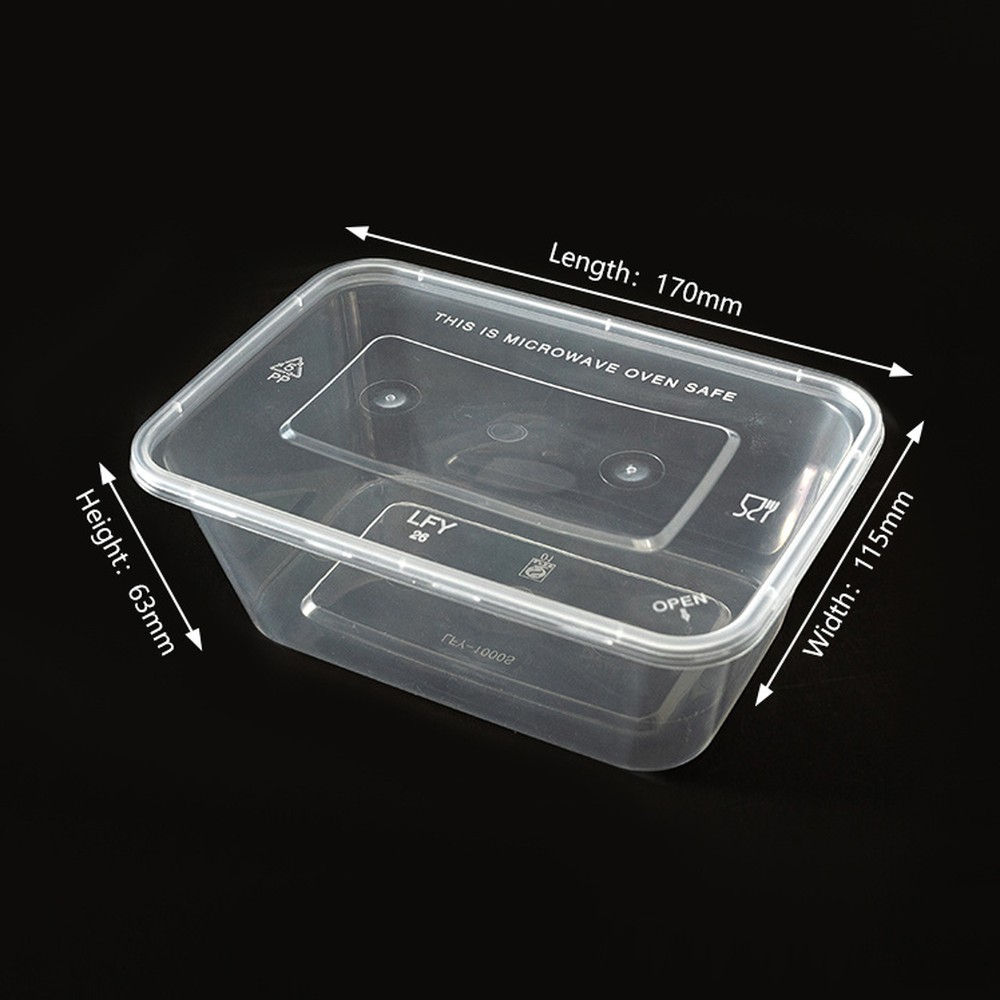 1000 ml Rectangular PP Food Container PF-SQ1000S